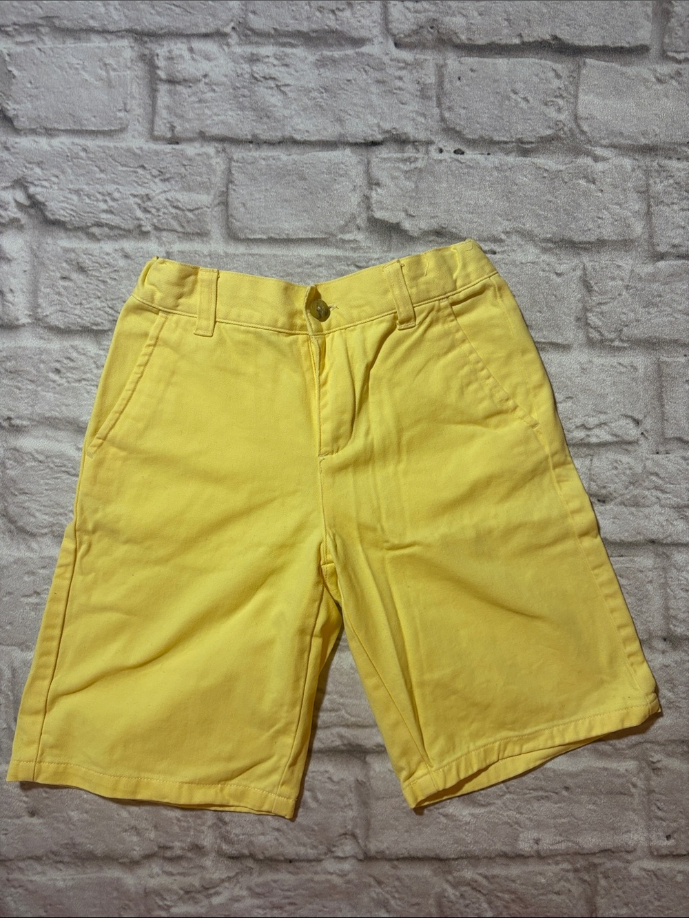 Jane and Jack boys yellow chino shorts